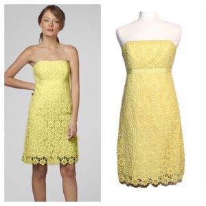 🆕 Lilly Pulitzer  💛 Bowen Yellow Floral Lace Empire Cocktail Dress Size 4 NWOT